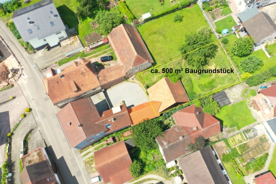 500 m² GRUNDSTÜCK FÜR GENEHMIGTES FAMILIENHAUS MIT 178 m² WOHNFLÄCHE UND DOPPELGARAGE…, 76275 Ettlingen / Spessart, Wohngrundstück